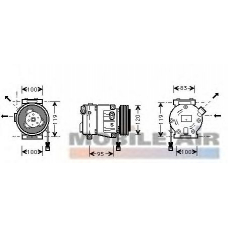 1700K050 VAN WEZEL Компрессор, кондиционер