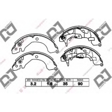 BS1353 DJ PARTS Комплект тормозных колодок