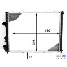8MK 376 717-771 HELLA Радиатор, охлаждение двигателя