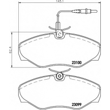 8DB 355 018-501 HELLA Комплект тормозных колодок, дисковый тормоз