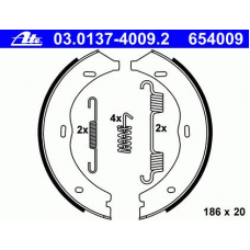 03.0137-4009.2 ATE Комплект тормозных колодок, стояночная тормозная с