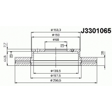 J3301065 NIPPARTS Тормозной диск