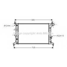 OLA2219 AVA Радиатор, охлаждение двигателя