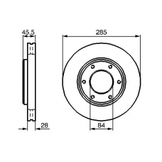 0 986 478 693 BOSCH Тормозной диск