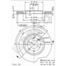 BS 8528 BRECO Тормозной диск