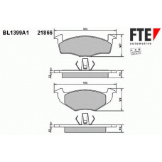 BL1399A1 FTE Комплект тормозных колодок, дисковый тормоз