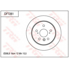 DF7261 TRW Тормозной диск