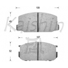 D2021 KAISHIN Комплект тормозных колодок, дисковый тормоз