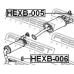 HEXB-006 FEBEST Монтажный комплект, система выпуска