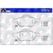 20576 GALFER Комплект тормозных колодок, дисковый тормоз