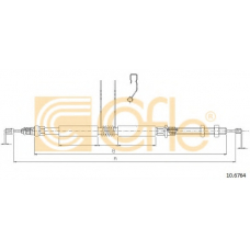 10.6764 COFLE Трос, стояночная тормозная система