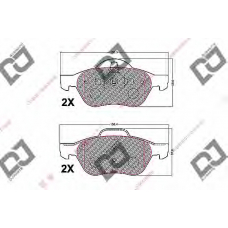 BP2171 DJ PARTS Комплект тормозных колодок, дисковый тормоз