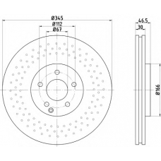 8DD 355 121-321 HELLA Тормозной диск