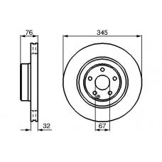 0 986 478 964 BOSCH Тормозной диск