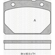 8110 70800 TRIDON Brake pads - front