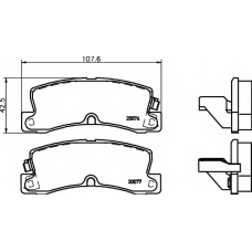 8DB 355 005-691 HELLA Комплект тормозных колодок, дисковый тормоз