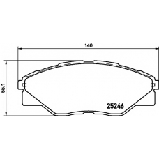 8DB 355 019-811 HELLA PAGID Комплект тормозных колодок, дисковый тормоз