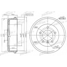 PDR1096 PATRON Тормозной барабан