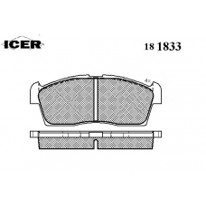 181833 ICER Комплект тормозных колодок, дисковый тормоз