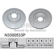 N3300533P NIPPARTS Тормозной диск