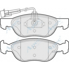 PAD1053 APEC Комплект тормозных колодок, дисковый тормоз