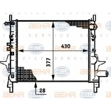 8MK 376 720-014 HELLA Радиатор, охлаждение двигателя