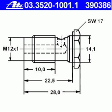 03.3520-1001.1 ATE Полый болт