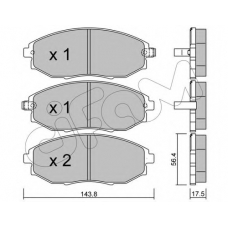 822-845-0 CIFAM Комплект тормозных колодок, дисковый тормоз