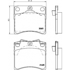 8DB 355 018-381 HELLA PAGID Комплект тормозных колодок, дисковый тормоз