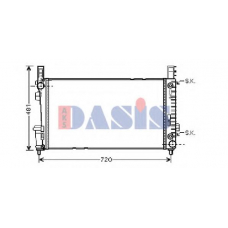 120074N AKS DASIS Радиатор, охлаждение двигателя