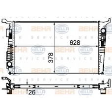 8MK 376 735-181 HELLA Радиатор, охлаждение двигателя