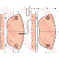 GDB1878 TRW Комплект тормозных колодок, дисковый тормоз