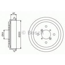 0 986 477 188 BOSCH Тормозной барабан