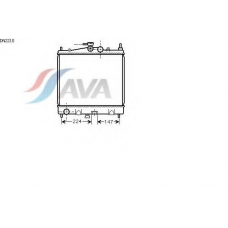 DN2210 AVA Радиатор, охлаждение двигателя