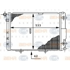 8MK 376 712-454 HELLA Радиатор, охлаждение двигателя