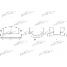 PBP1577 PATRON Комплект тормозных колодок, дисковый тормоз