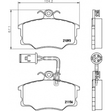 8DB 355 017-801 HELLA PAGID Комплект тормозных колодок, дисковый тормоз