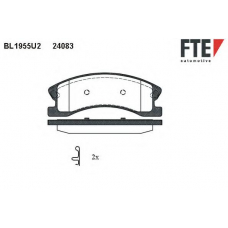 BL1955U2 FTE Комплект тормозных колодок, дисковый тормоз