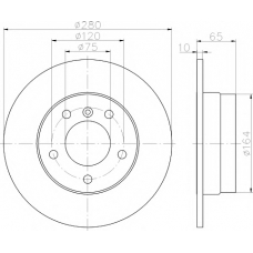 8DD 355 111-261 HELLA PAGID Тормозной диск