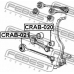 CRAB-021 FEBEST Подвеска, рычаг независимой подвески колеса