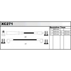 XC271 QUINTON HAZELL Комплект проводов зажигания