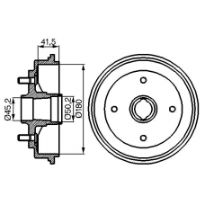 0 986 477 080 BOSCH Тормозной барабан