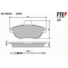 BL1482A2 FTE Комплект тормозных колодок, дисковый тормоз