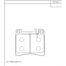 KD7042 ASIMCO Комплект тормозных колодок, дисковый тормоз