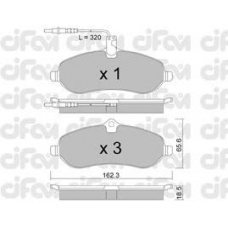 822-707-0 CIFAM Комплект тормозных колодок, дисковый тормоз