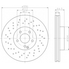 8DD 355 109-461 HELLA Тормозной диск