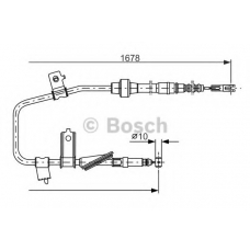 1 987 477 736 BOSCH Трос, стояночная тормозная система