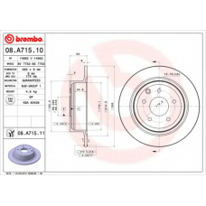 08.A715.11 BREMBO Тормозной диск