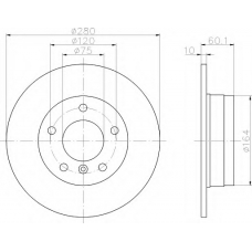 8DD 355 102-591 HELLA Тормозной диск