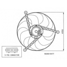 47057 NRF Вентилятор, охлаждение двигателя